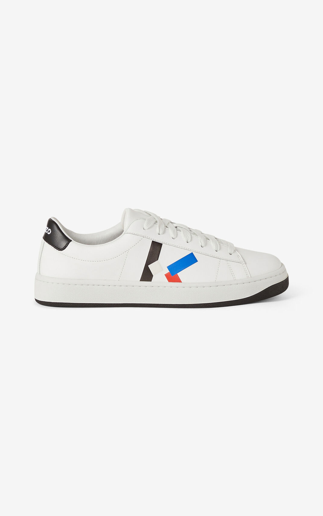 Tenis Kenzo Cuero Kourt K Logo Hombre Azul Real Azules - SKU.5285694